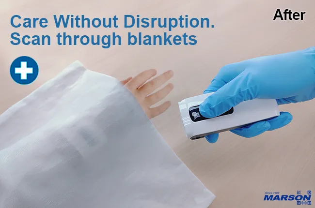 Children wrist protection_Care Without Disruption_Scan through blankets_Healthcare Scanner_MT859UHF_Marson